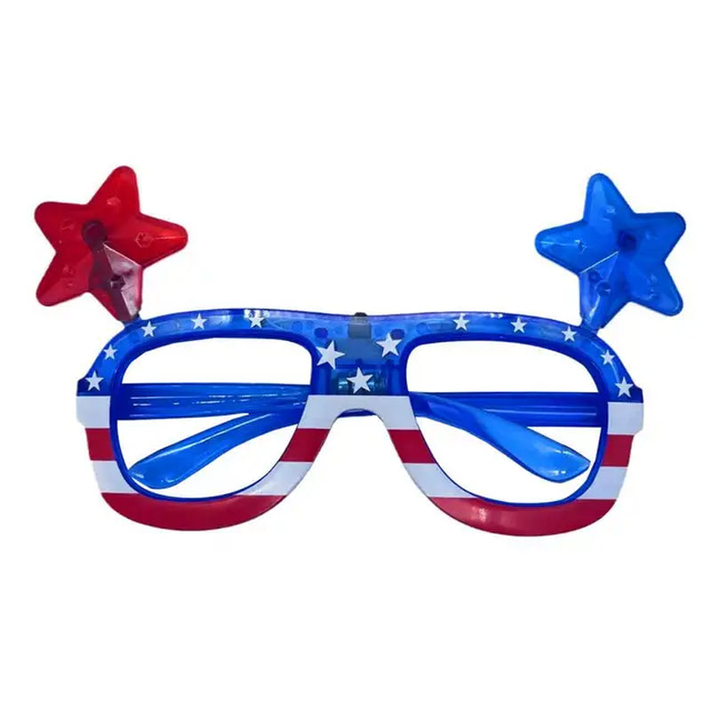 Viral Light Up American Flag Glasses Election Day Flashing Eyewear Patriotic Led Light up Sun Glasses for Independence Day Day for 4Th