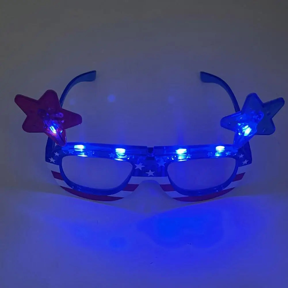 Viral Light Up American Flag Glasses Election Day Flashing Eyewear Patriotic Led Light up Sun Glasses for Independence Day Day for 4Th