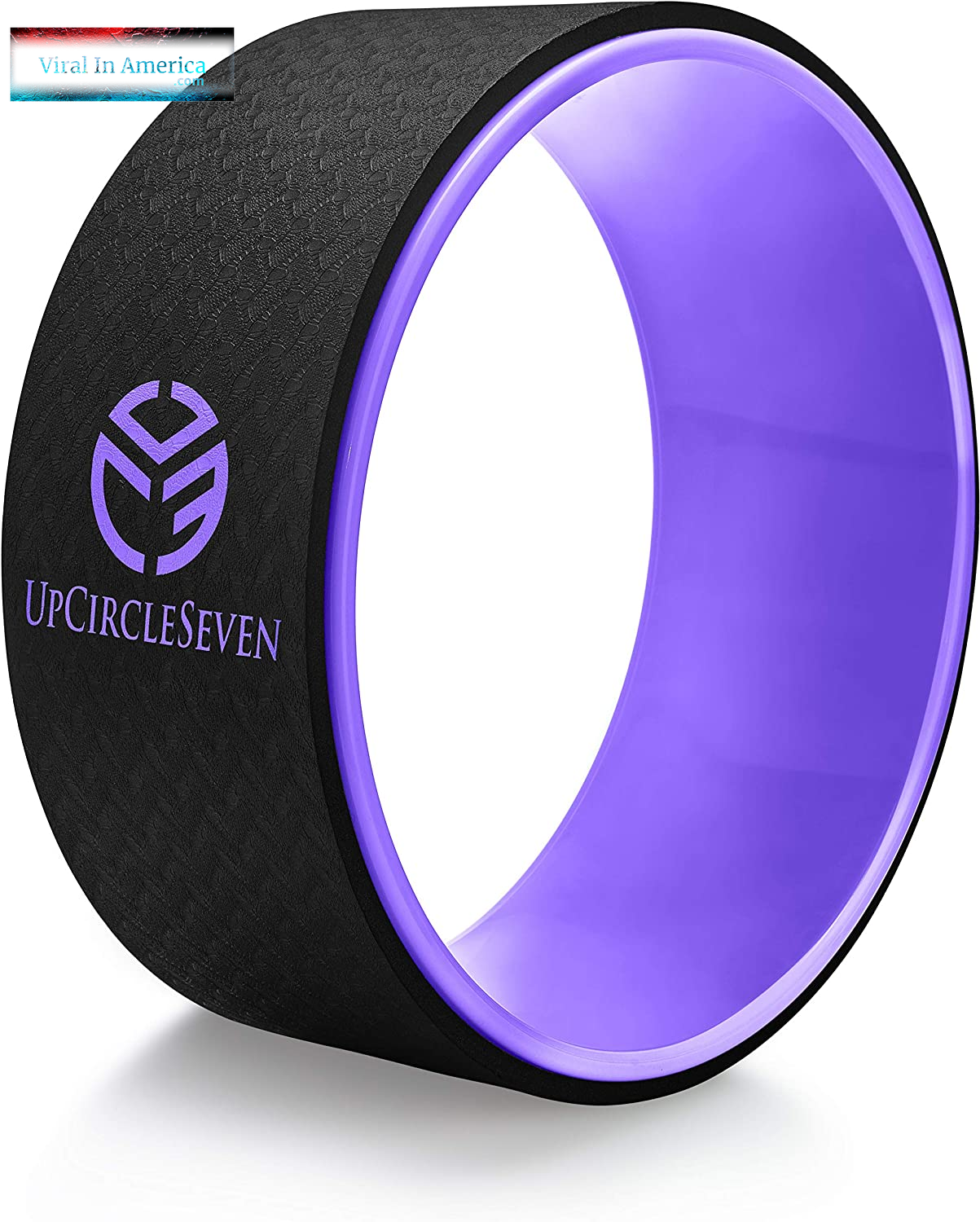 Upcircleseven Back Roller & Yoga Wheel - Relieve Lower & Upper Back Pain & Stiffness - Therapeutically Stretch, Mobilize & Decompress Your Spine - Increase Mobility, Flexibility & Alignment