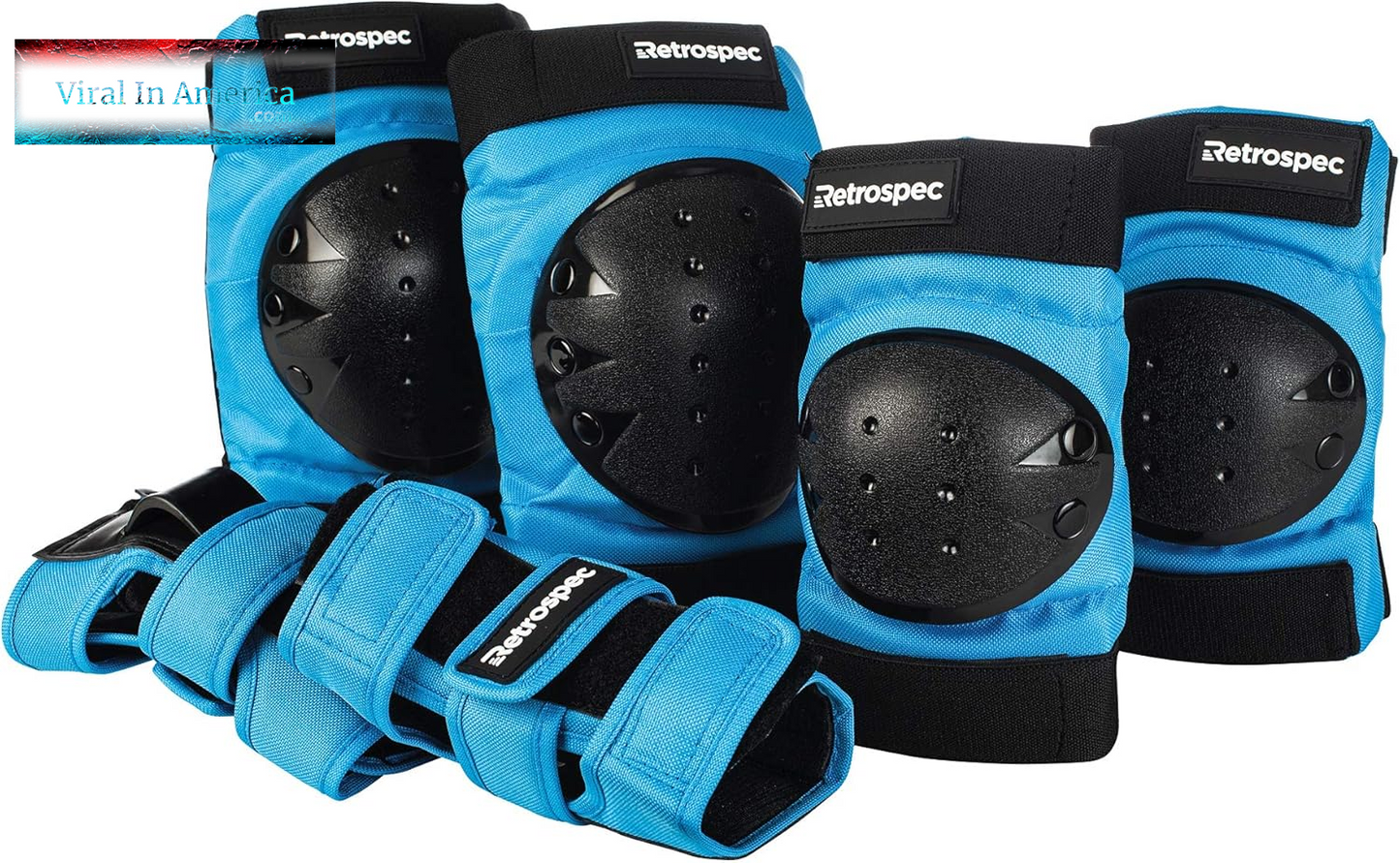 Retrospec Knee Pads, Elbow Pads & Wrist Guards for Men, Women & Kids - Protective Gear for Skateboarding, Roller Skate, Rollerblade, BMX & Scooter - Multi Sport Pad Set