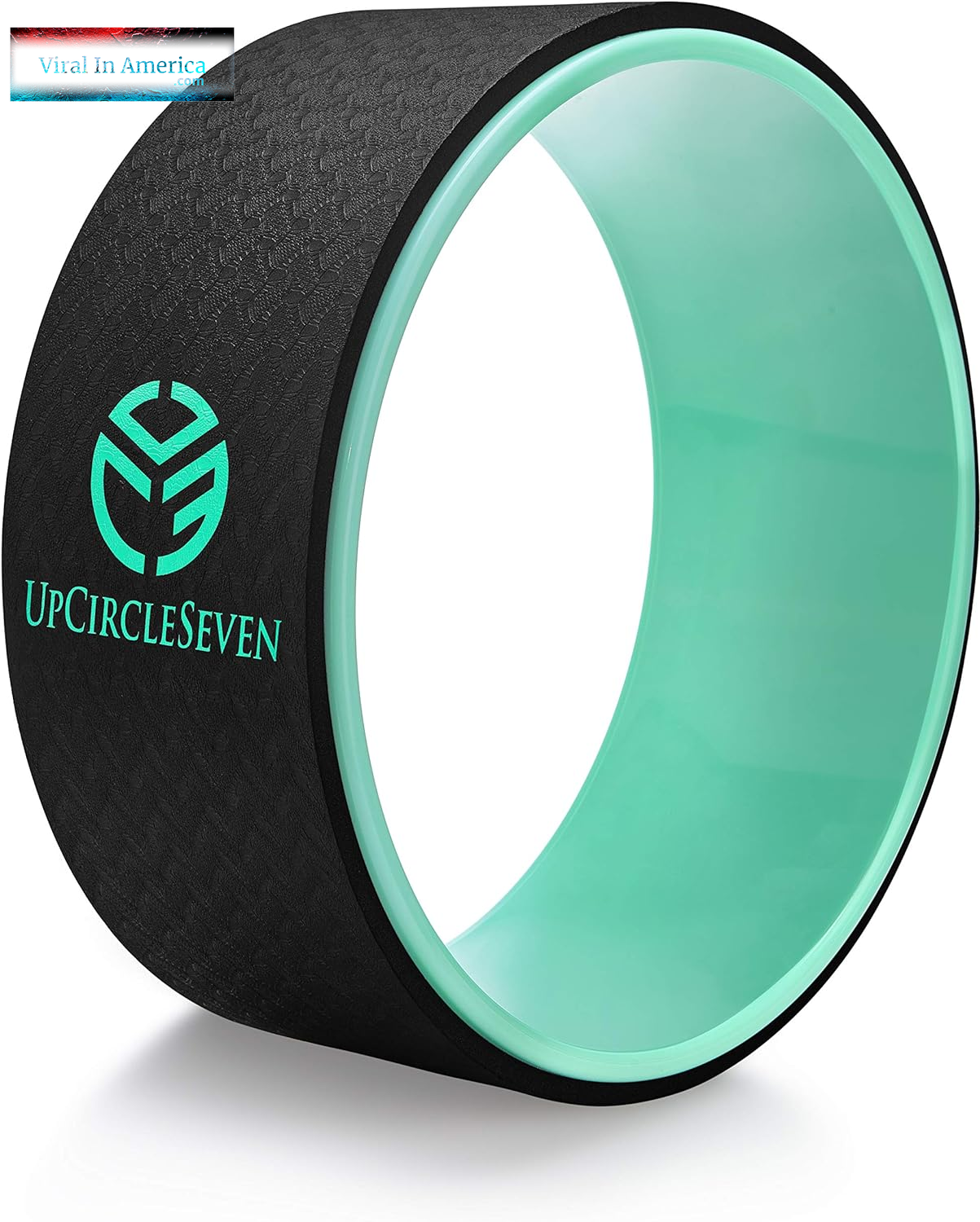 Upcircleseven Back Roller & Yoga Wheel - Relieve Lower & Upper Back Pain & Stiffness - Therapeutically Stretch, Mobilize & Decompress Your Spine - Increase Mobility, Flexibility & Alignment