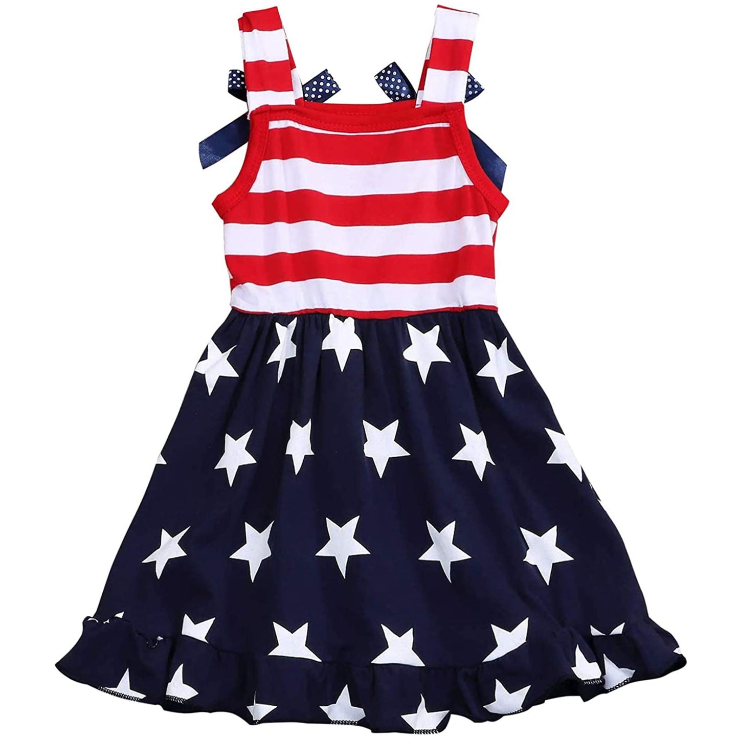 4Th of July Dresses Toddler Girl American Flag Tank Dress