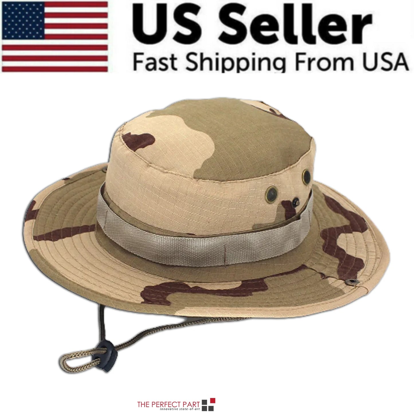 Viral In America Mosquitoes Wide Brim Sun Hat UV Protection Bucket Cap for Hiking Camping Fishing Safari Men Woman