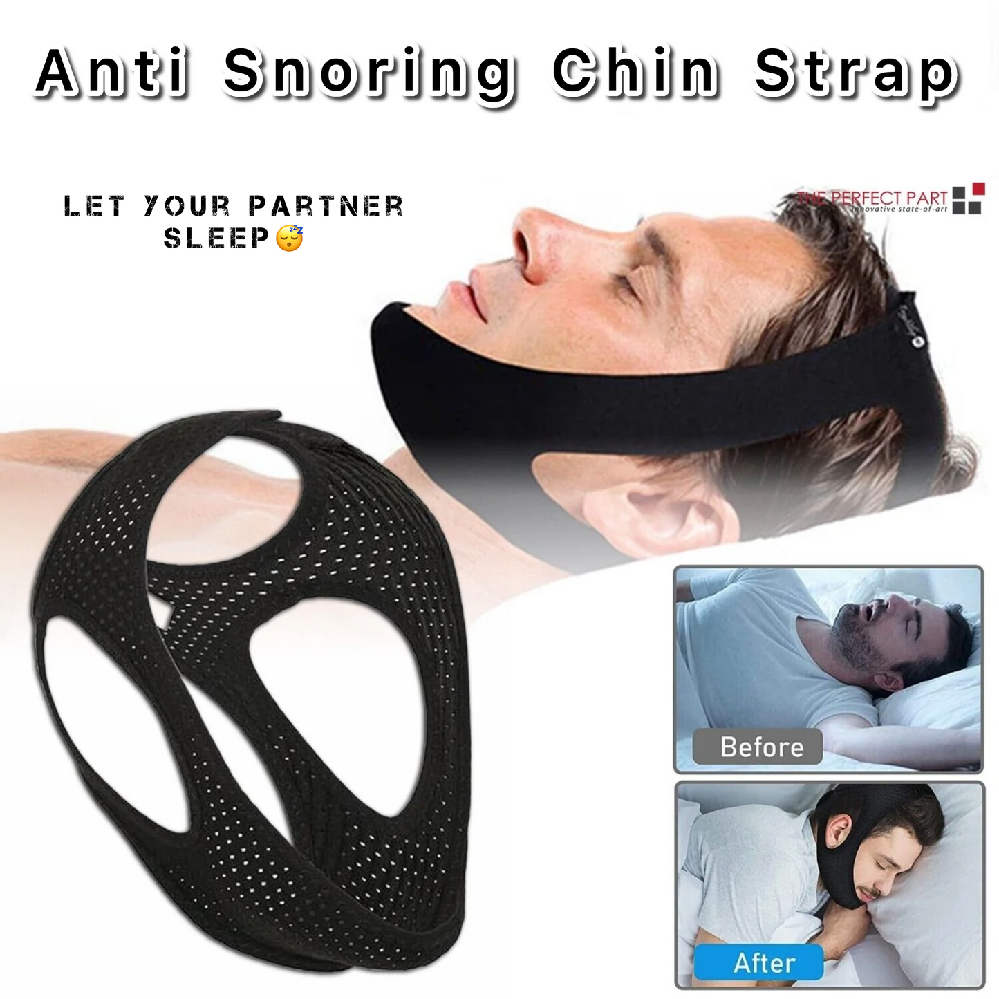 Viral Anti Snoring Chin Strap Sleep Apnea Snore Stop Belt Snoreless Sleep Jaw Solution