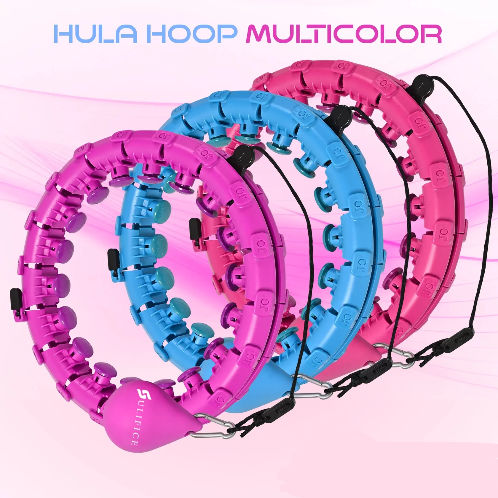 Viral Smart Weighted Hula Hoop for Exercise and Weight Loss, 24 Knots