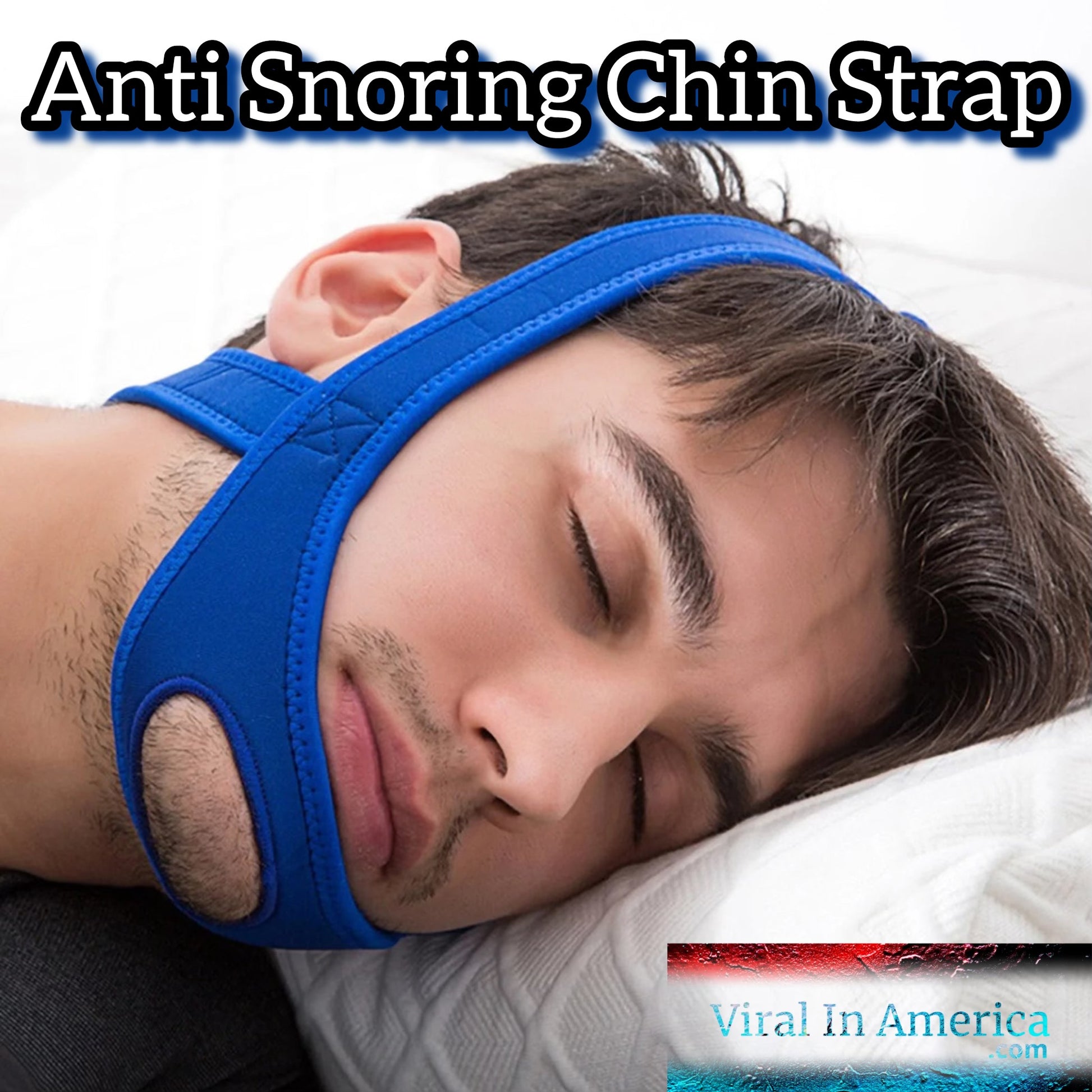 Viral In America Anti-Snoring Chin Strap Adjustable Anti-Snoring Solution Adjustable Anti-Snoring Chin Strap - One Size Fits All, Quiet Sleep Aid