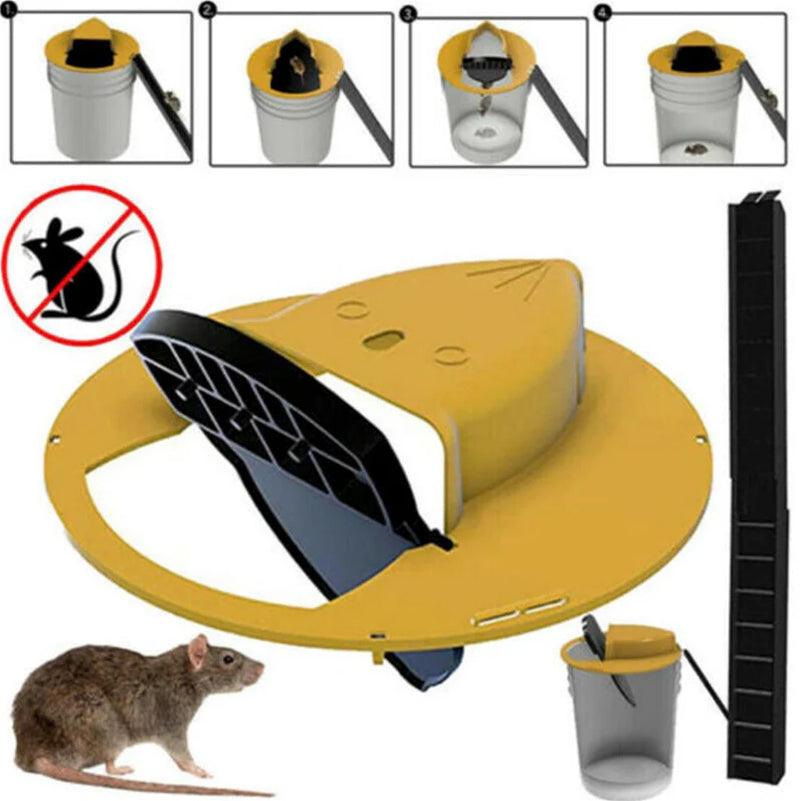 Viral In America Lid Bucket Mouse Trap Flip & Slide Effective Catcher 