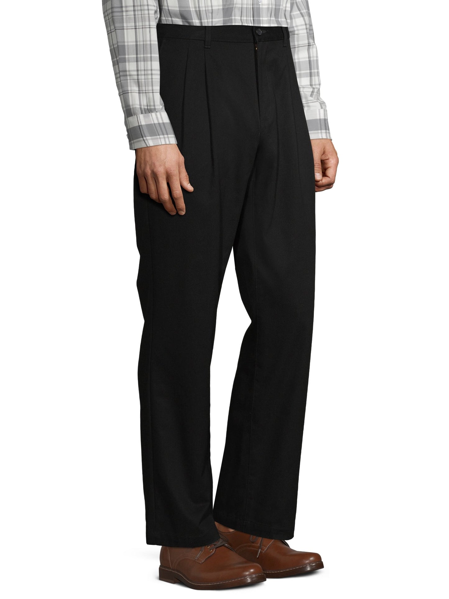 Men'S Pleated Wrinkle Resistant Pants