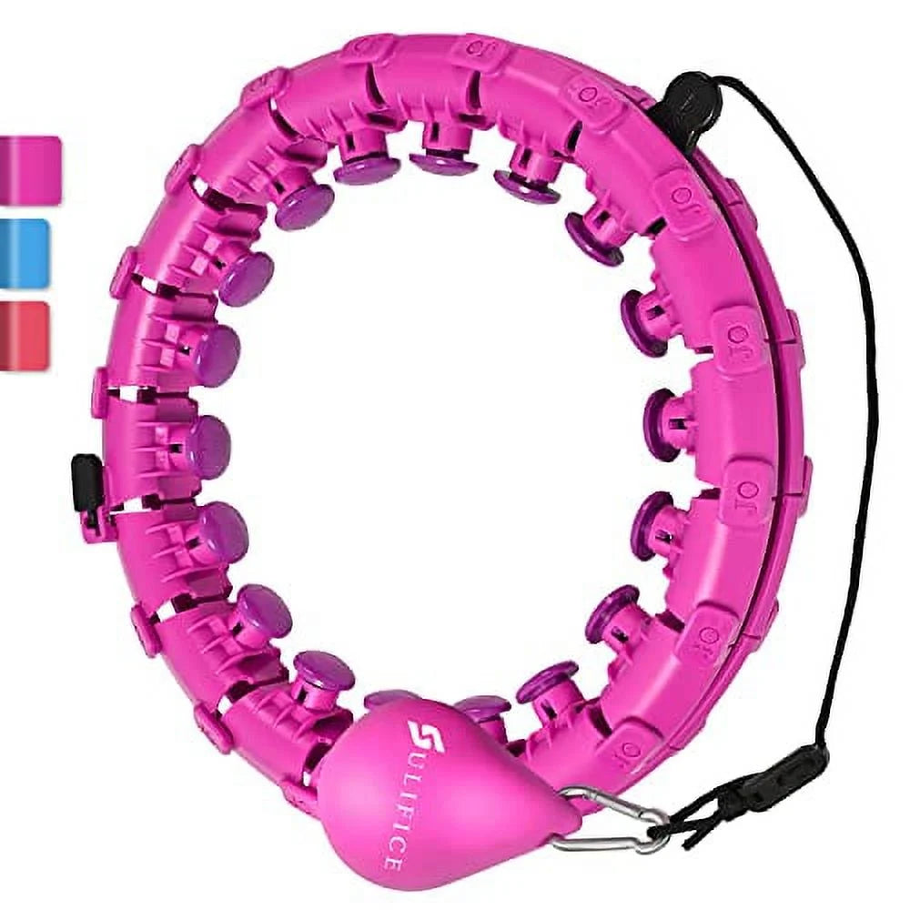 Viral Smart Weighted Hula Hoop for Exercise and Weight Loss, 24 Knots