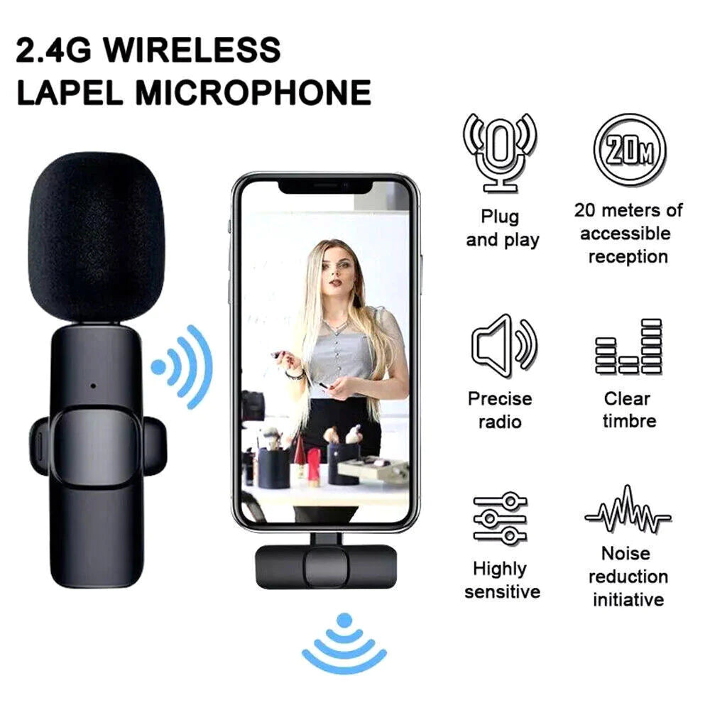 Viral Microphone Wireless Audio Video Recording Mini Mic for Android/Iphone