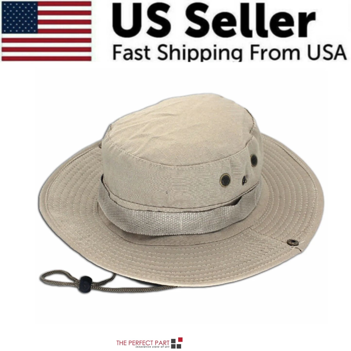 Viral In America Mosquitoes Wide Brim Sun Hat UV Protection Bucket Cap for Hiking Camping Fishing Safari Men Woman