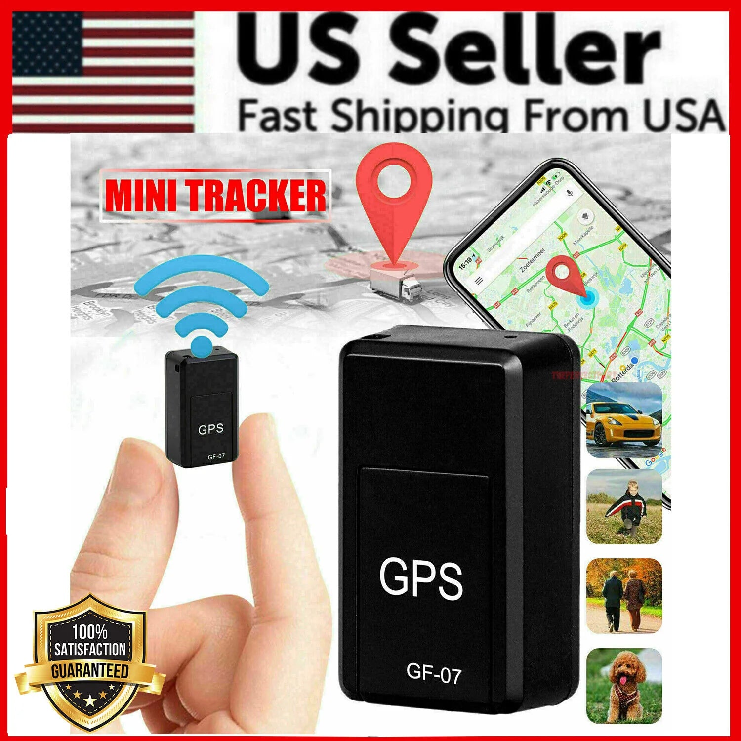 Mini Magnetic GPS Tracker Real-Time Car Truck Vehicle Locator GSM GPRS USA