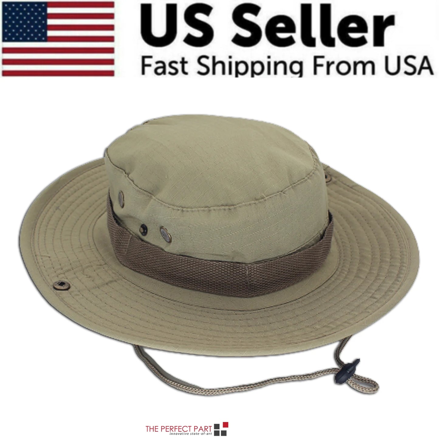 Viral In America Mosquitoes Wide Brim Sun Hat UV Protection Bucket Cap for Hiking Camping Fishing Safari Men Woman