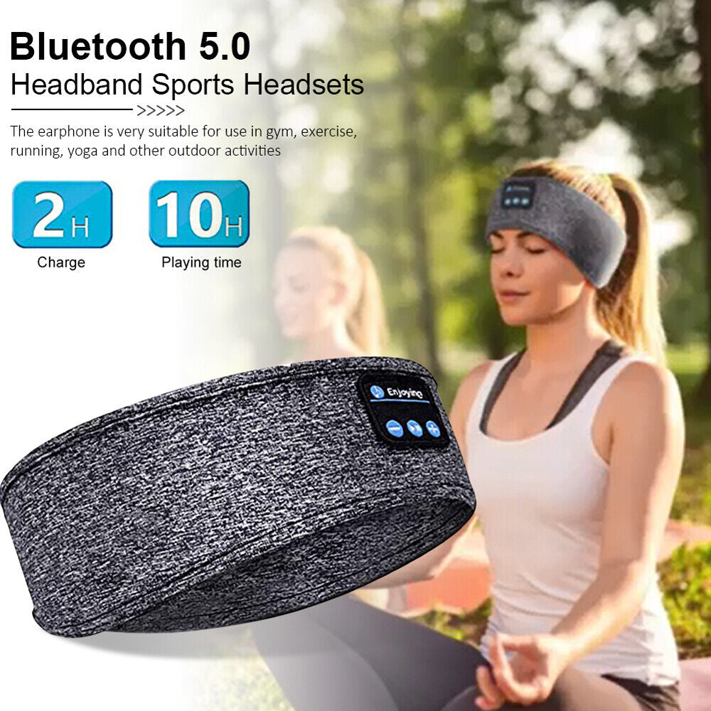 "Waterproof Sleep and Sport Headband" Bluetooth Wireless Headset