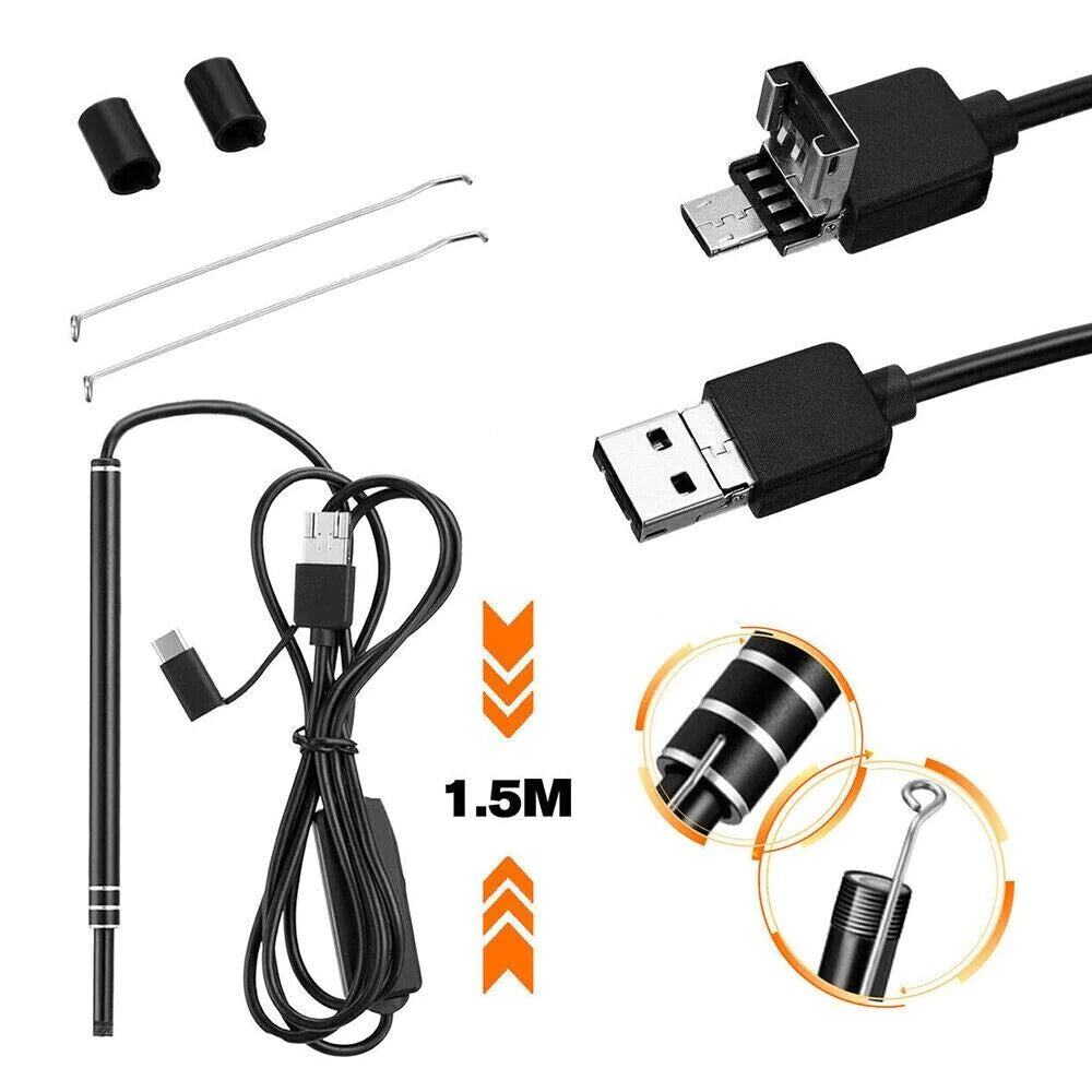 Viral HD LED Ear Endoscope Otoscope Camera Ear Wax Pick Cleaning Tool Cleaner Removal Kit