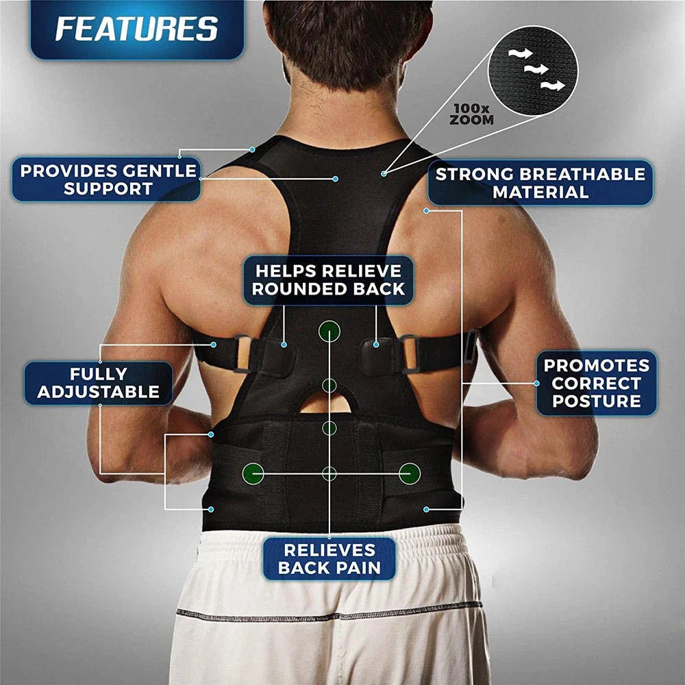 Viral Posture Corrector Support Magnetic Back Shoulder Brace Belt Band For Men Women