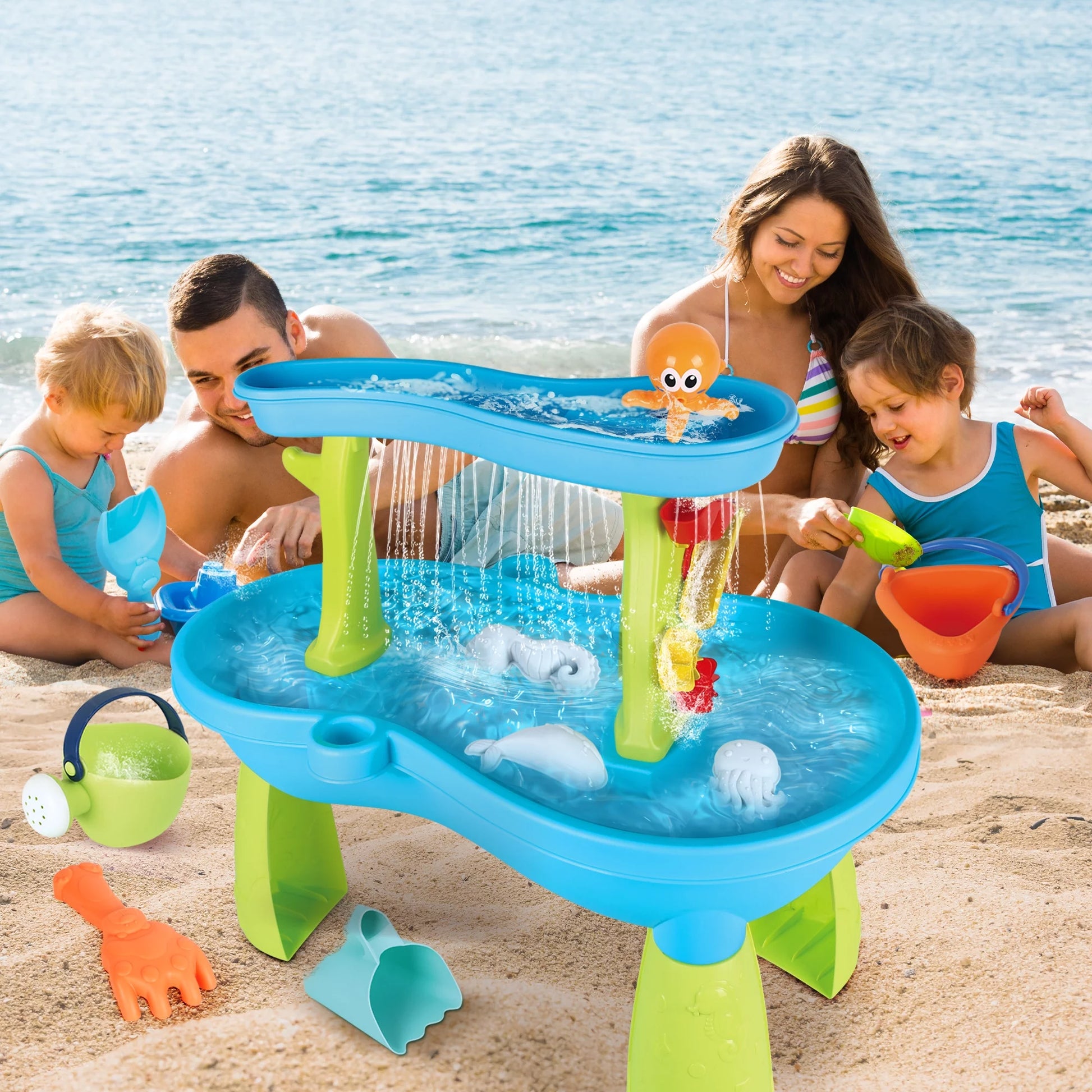 Viral Melliful Sand and Water Table for Toddlers – 19PCS Summer Outdoor Toy Set