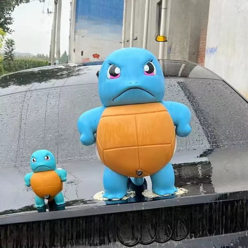 Viral Squirtle Water Blast Figure, Pokemon Figure Spray Water Squirtle Anime Figures Car Squirtle Orname Cute Model Toys Car Ornament Christmas Gift Toy for Kids