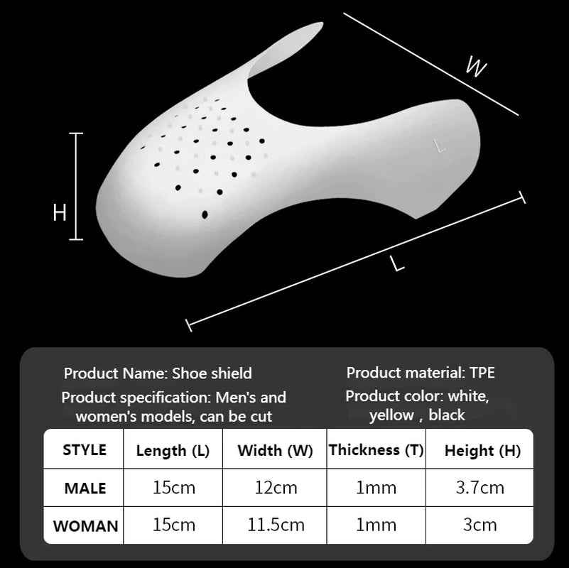 5 Pairs Shoe Protector anti Crease Force Fields Cover Toe Cap Creasing Decreaser