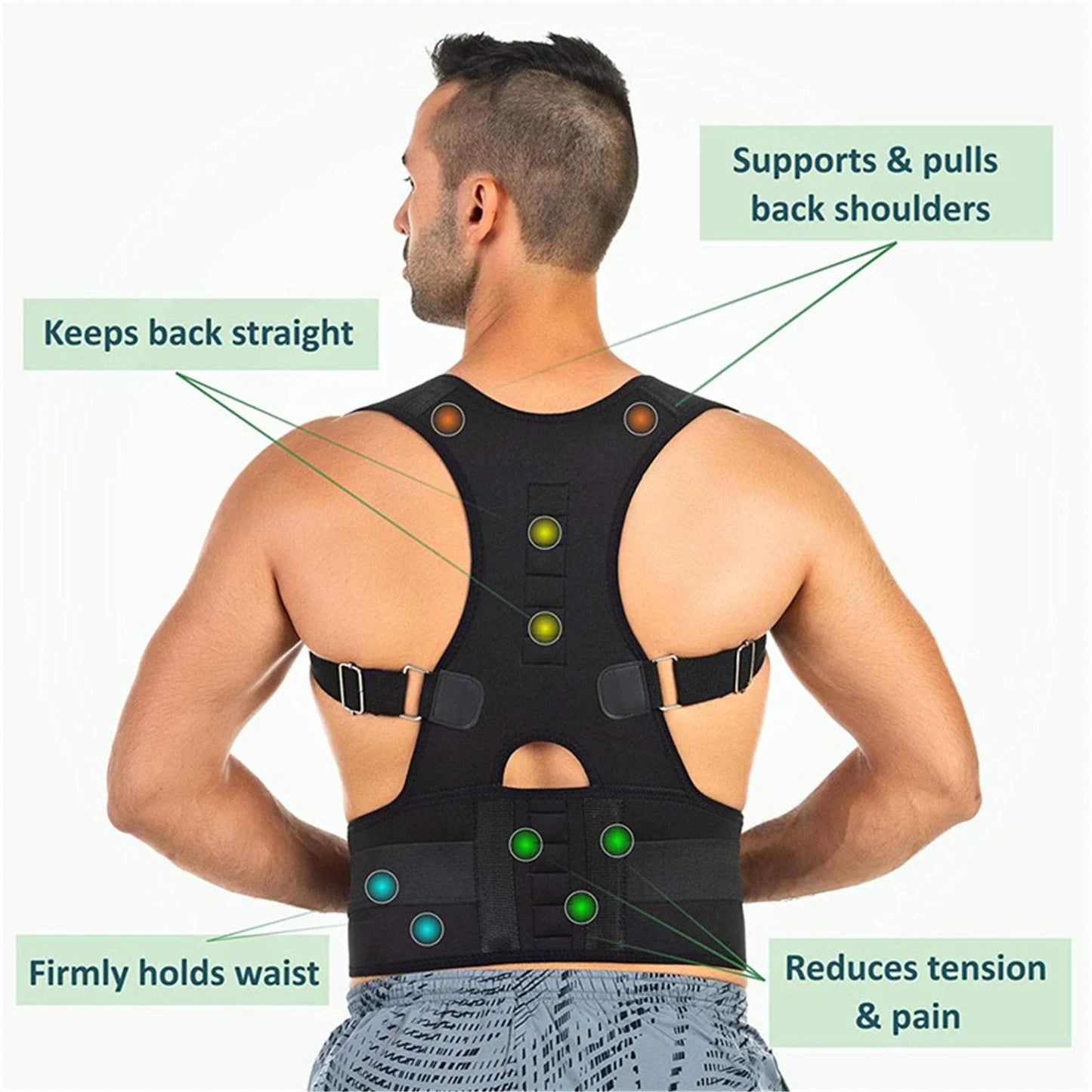 Viral Posture Corrector Support Magnetic Back Shoulder Brace Belt Band For Men Women