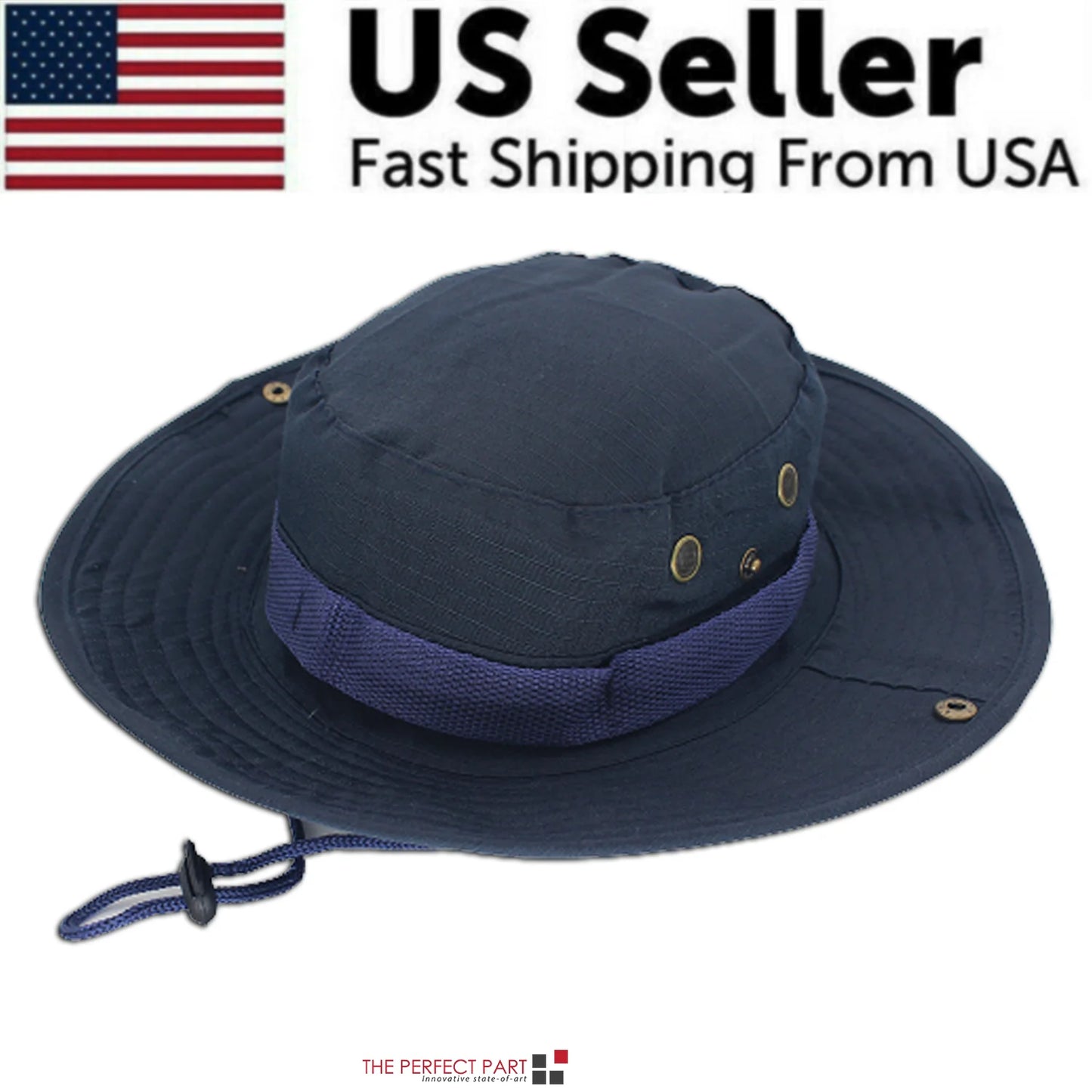 Viral In America Mosquitoes Wide Brim Sun Hat UV Protection Bucket Cap for Hiking Camping Fishing Safari Men Woman