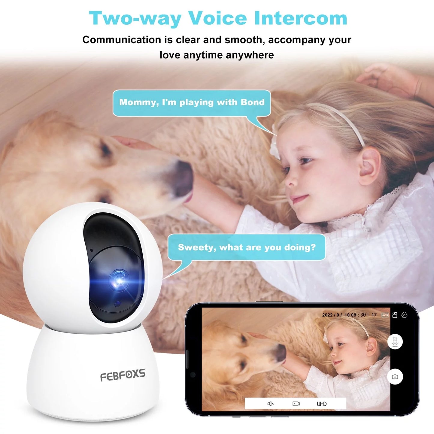 Baby Monitor Security Camera for Home Security and peace of mind