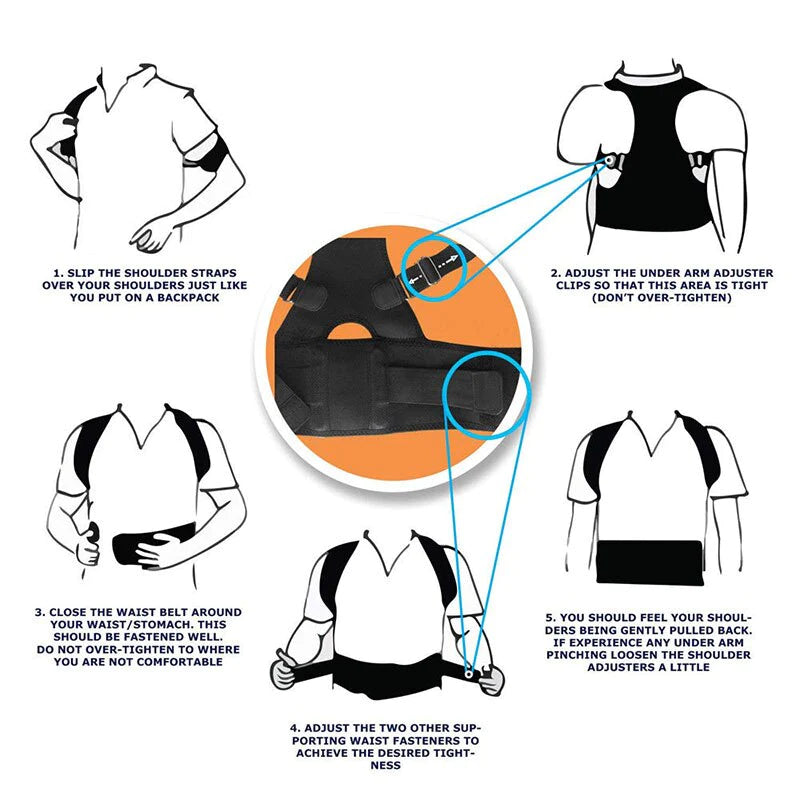 Viral Posture Corrector Support Magnetic Back Shoulder Brace Belt Band For Men Women