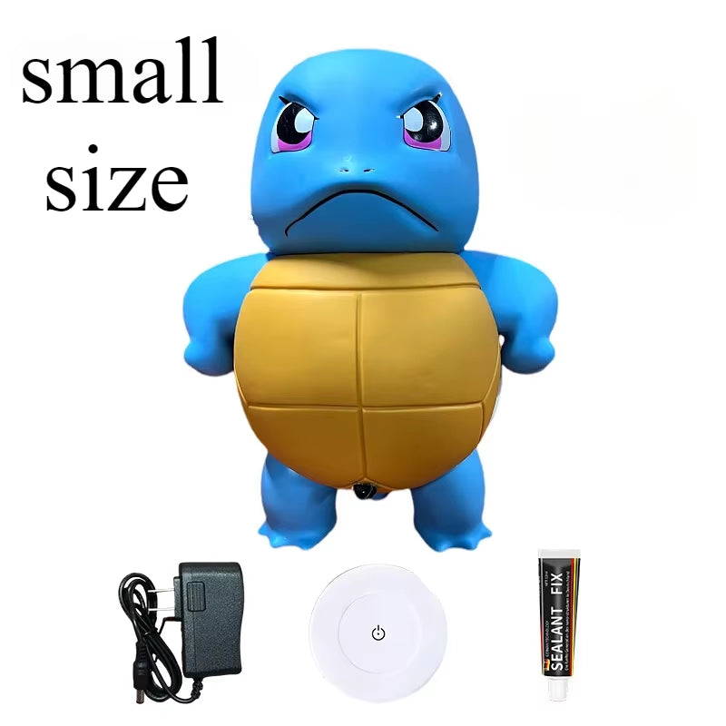 Viral Squirtle Water Blast Figure, Pokemon Figure Spray Water Squirtle Anime Figures Car Squirtle Orname Cute Model Toys Car Ornament Christmas Gift Toy for Kids