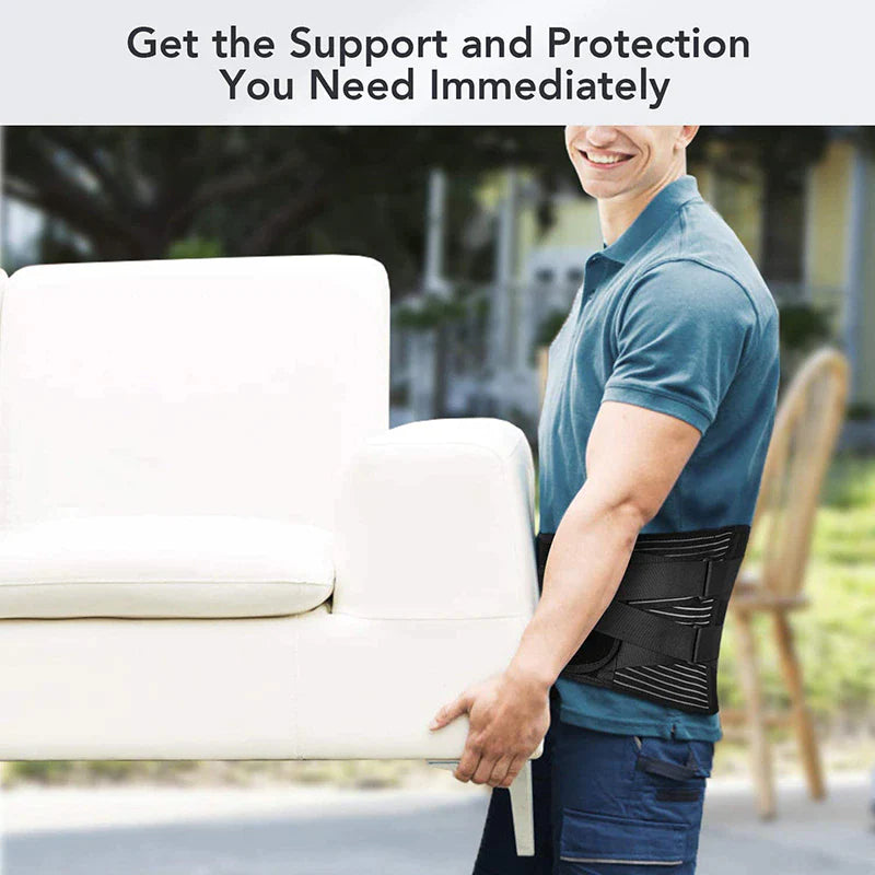 Adjustable Lower Back Brace Lumbar Support Waist Belt for Men Women Pain Relief