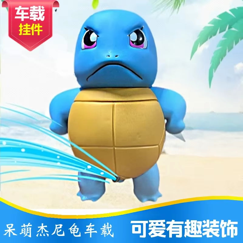 Viral Squirtle Water Blast Figure, Pokemon Figure Spray Water Squirtle Anime Figures Car Squirtle Orname Cute Model Toys Car Ornament Christmas Gift Toy for Kids