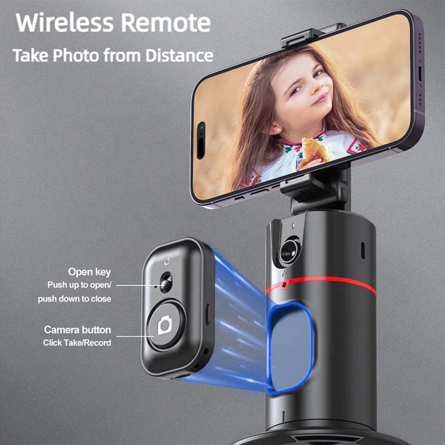 "360° Smart Face Tracking Tripod: Your Ultimate Follower. 