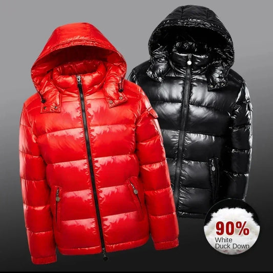 Viral In America Glossy Down Winter Jacket New Puffer Jacket Hooded 