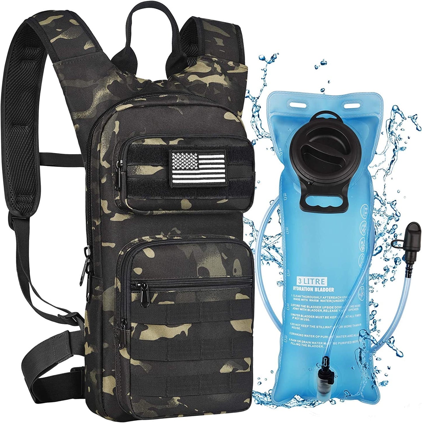 Viral 17L Hydration Backpack with 3L TPU Water Bladder