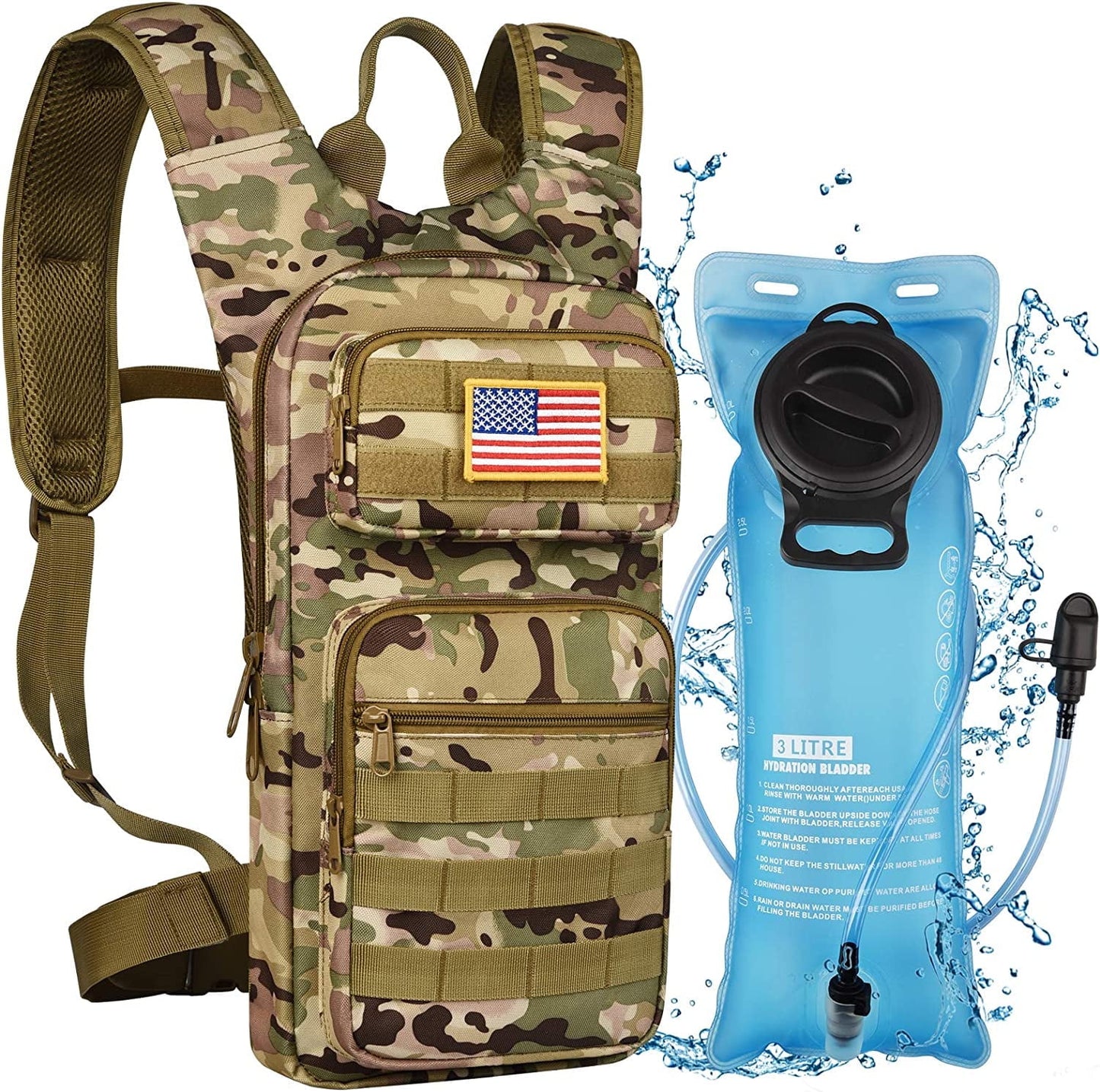 Viral 17L Hydration Backpack with 3L TPU Water Bladder