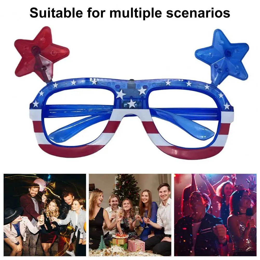 Viral Light Up American Flag Glasses Election Day Flashing Eyewear Patriotic Led Light up Sun Glasses for Independence Day Day for 4Th 