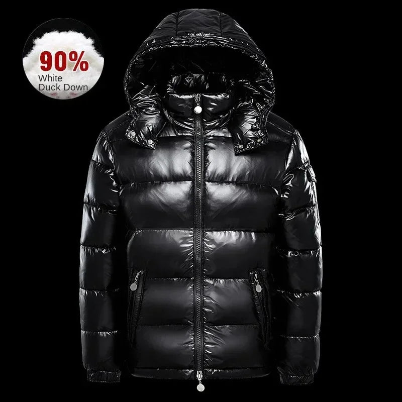 Viral In America Glossy Down Winter Jacket New Puffer Jacket Hooded 