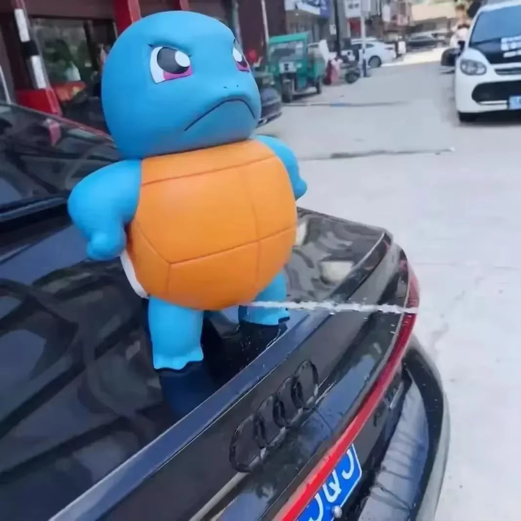 Viral Squirtle Water Blast Figure, Pokemon Figure Spray Water Squirtle Anime Figures Car Squirtle Orname Cute Model Toys Car Ornament Christmas Gift Toy for Kids