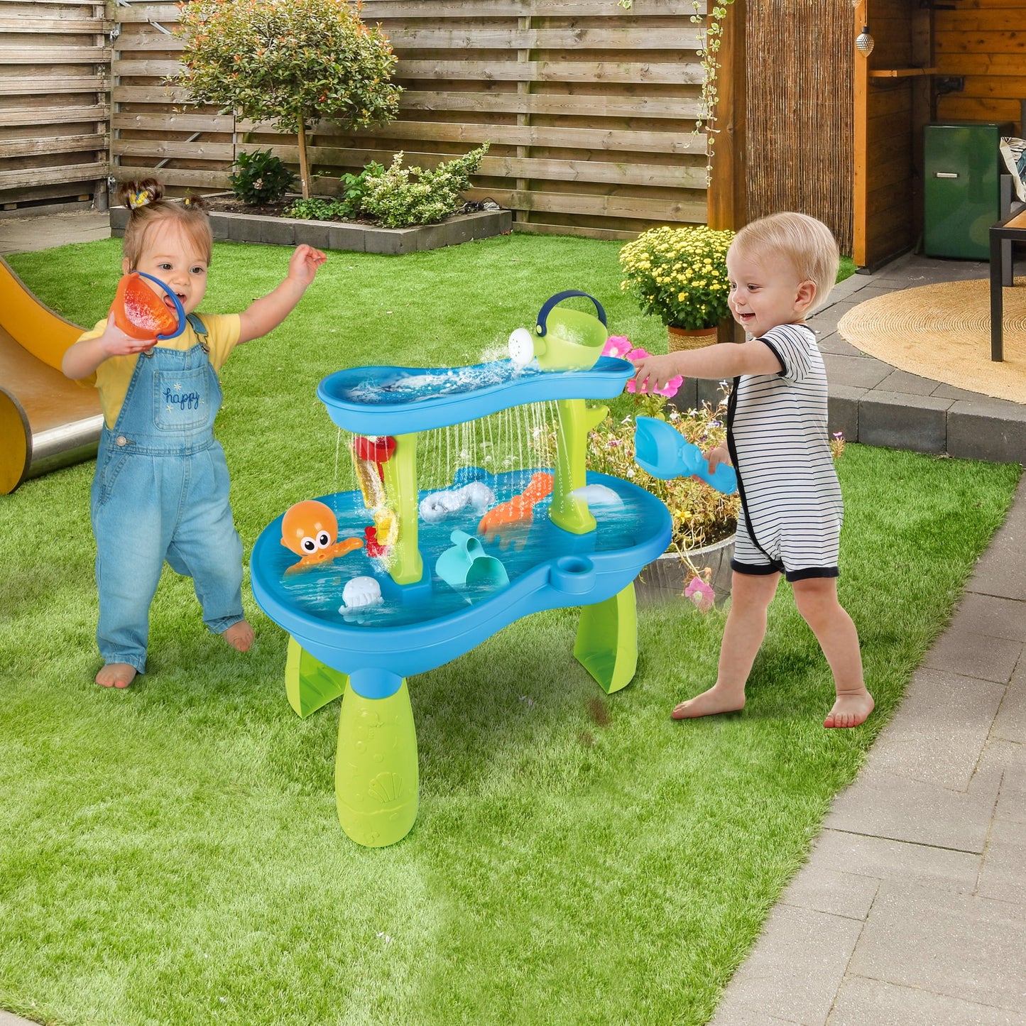 Viral Melliful Sand and Water Table for Toddlers – 19PCS Summer Outdoor Toy Set