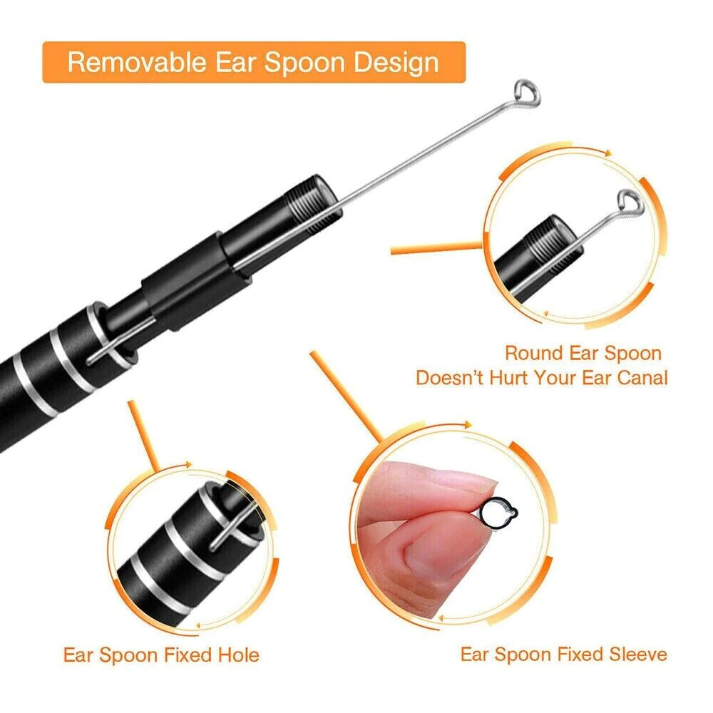 Viral HD LED Ear Endoscope Otoscope Camera Ear Wax Pick Cleaning Tool Cleaner Removal Kit