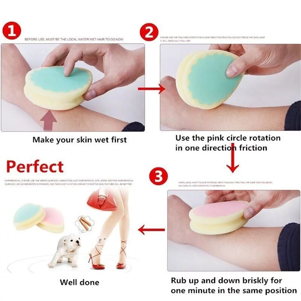 Viral Painless Magic Hair Depilation Sponge Pad 