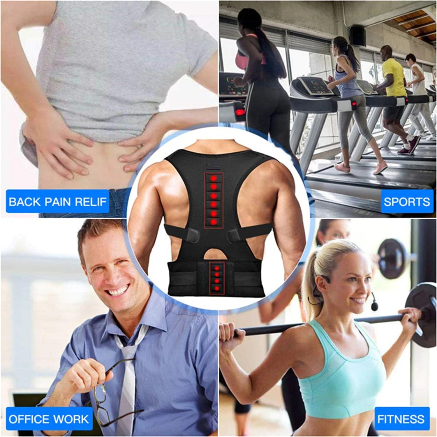 Viral Posture Corrector Support Magnetic Back Shoulder Brace Belt Band For Men Women