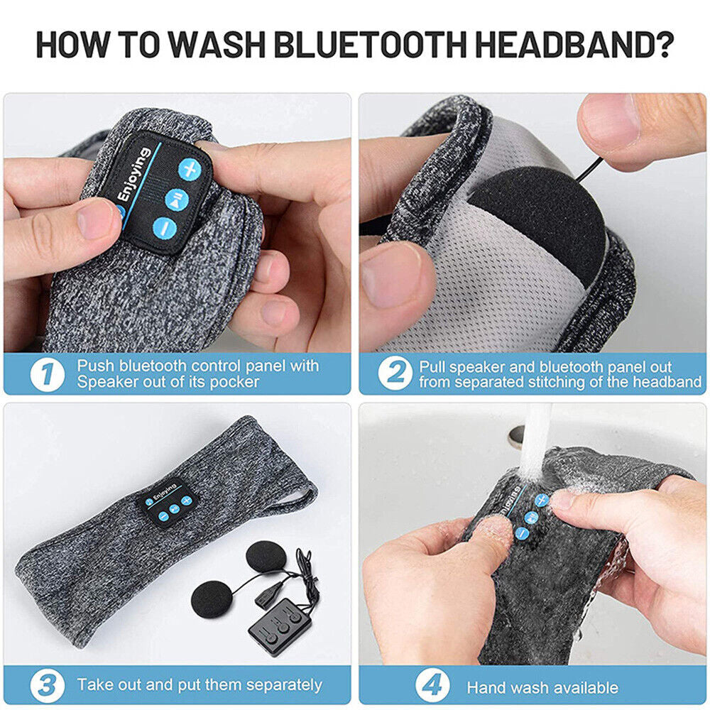 "Waterproof Sleep and Sport Headband" Bluetooth Wireless Headset