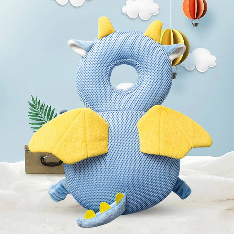 Viral Stuffing Animal Shape Baby Back Protection Pillow - Soft Toddlers Head Protection Pillow, Cute Backpack for Baby Walking & Crawling