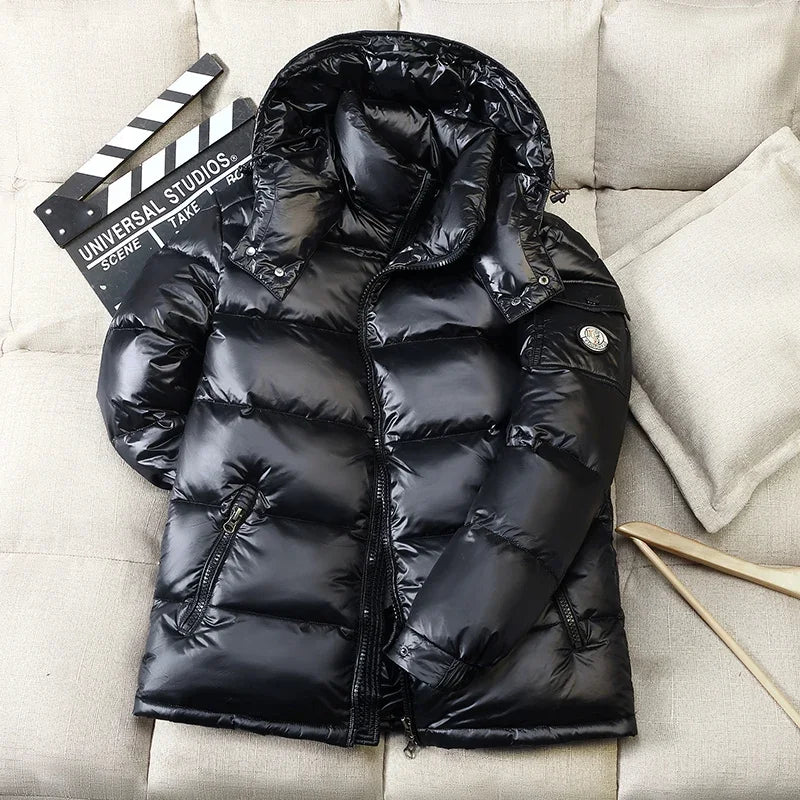 Viral In America Glossy Down Winter Jacket New Puffer Jacket Hooded 