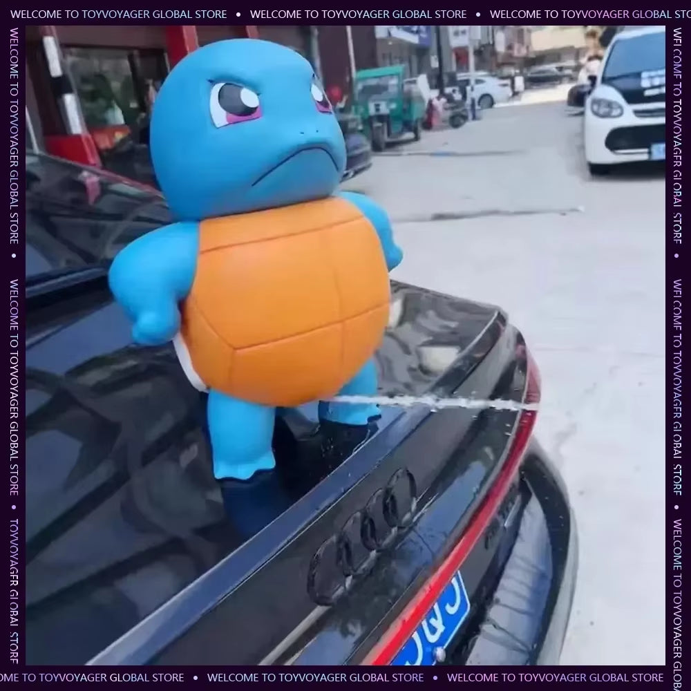 Viral Squirtle Water Blast Figure, Pokemon Figure Spray Water Squirtle Anime Figures Car Squirtle Orname Cute Model Toys Car Ornament Christmas Gift Toy for Kids