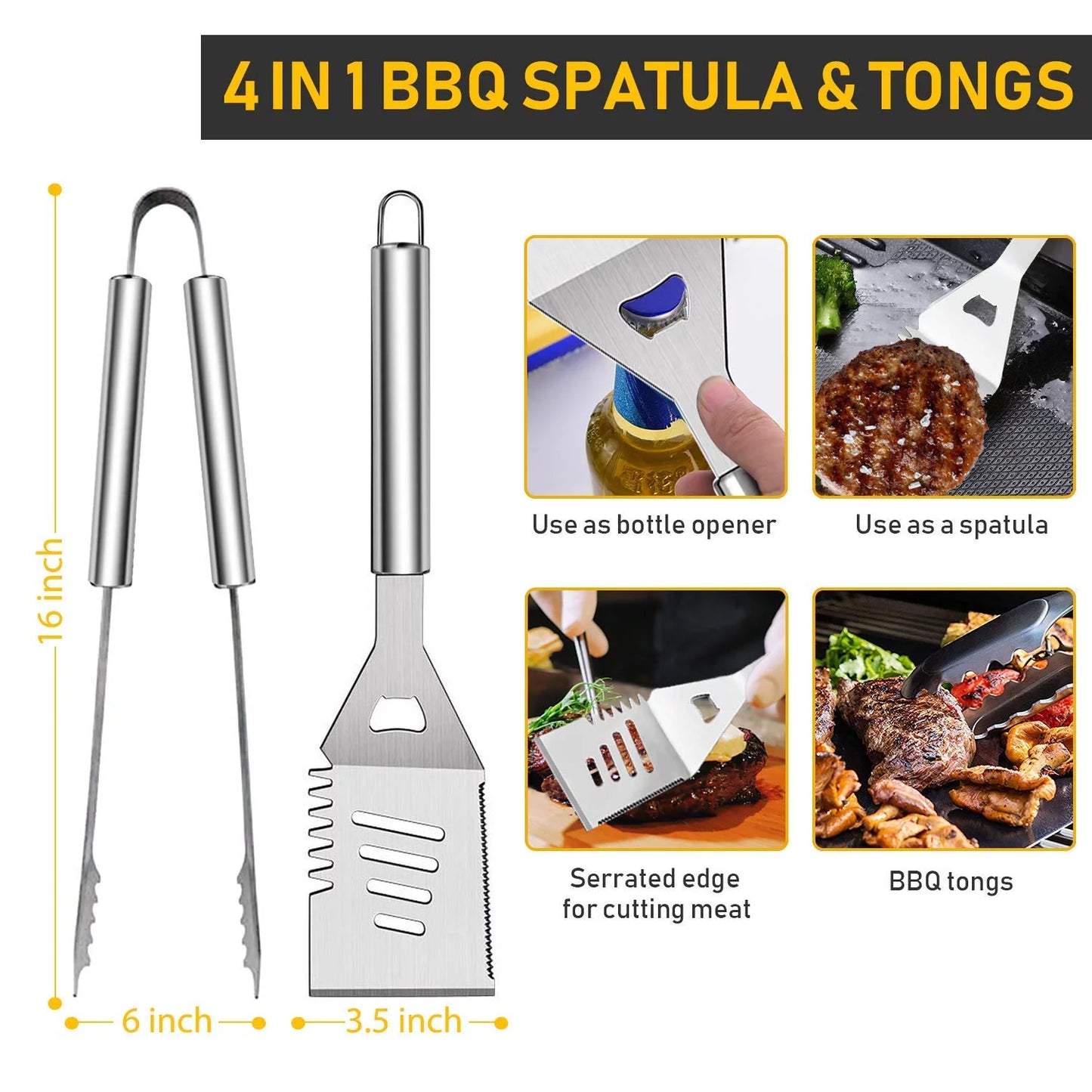 Ultimate Grill Master Set: 34-Piece Stainless Steel BBQ Accessories