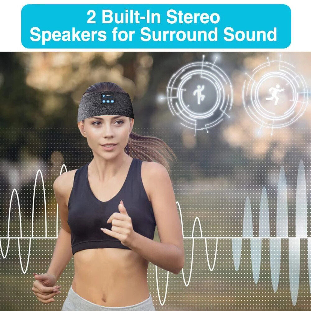 "Waterproof Sleep and Sport Headband" Bluetooth Wireless Headset