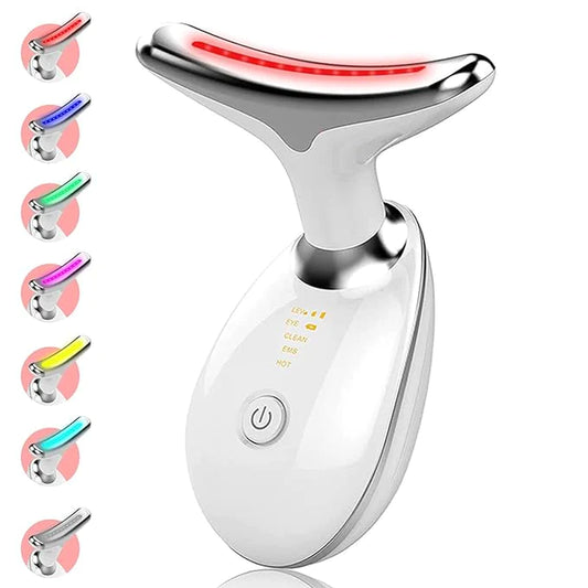 Viral Neck Face Beauty Device, Facial Massager for Skin Care, Double Chin, with 3 Color Modes, Face Sculpting Tool, Thermal, Vibration, Microcurrent