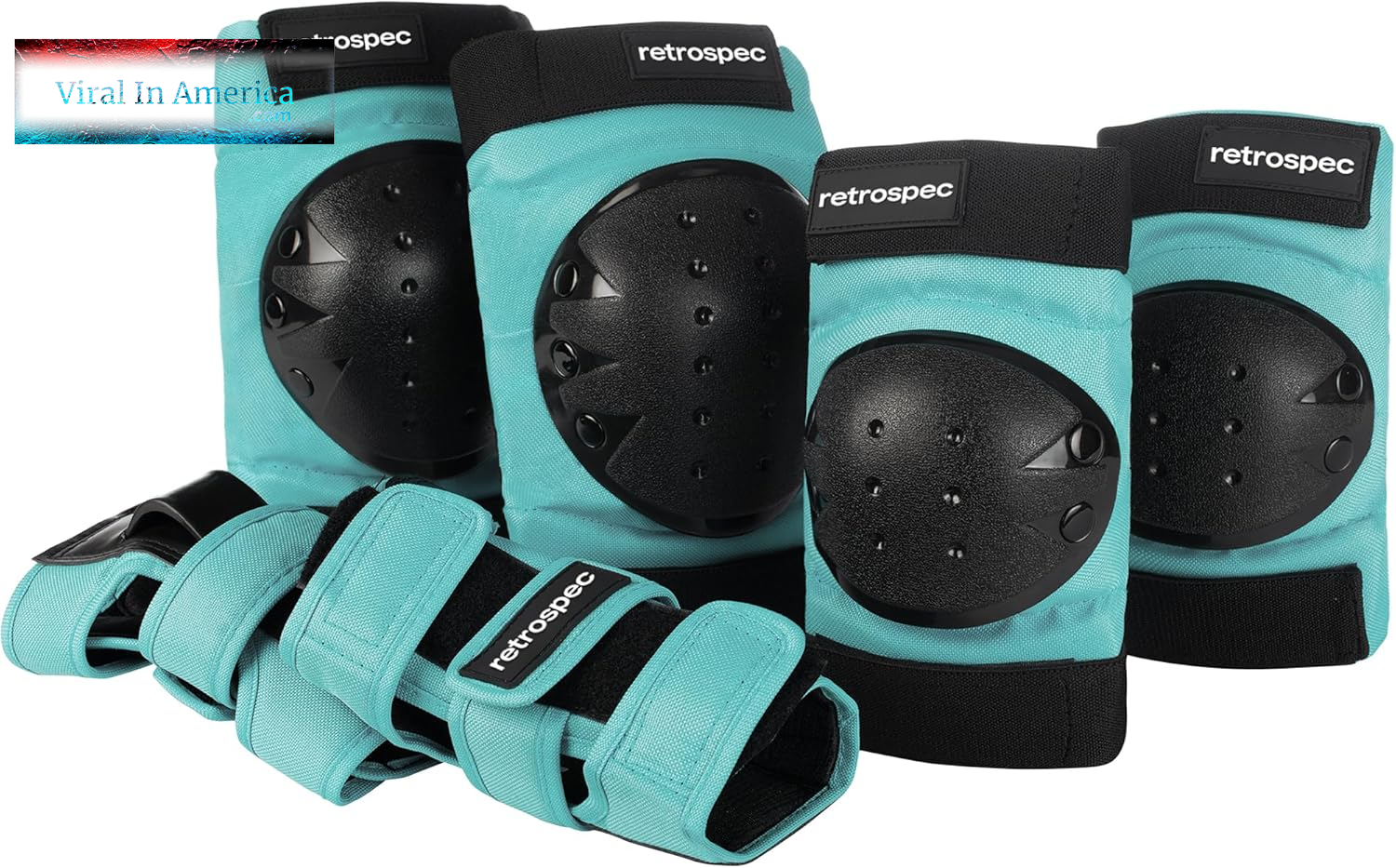 Retrospec Knee Pads, Elbow Pads & Wrist Guards for Men, Women & Kids - Protective Gear for Skateboarding, Roller Skate, Rollerblade, BMX & Scooter - Multi Sport Pad Set
