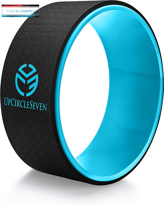 Upcircleseven Back Roller & Yoga Wheel - Relieve Lower & Upper Back Pain & Stiffness - Therapeutically Stretch, Mobilize & Decompress Your Spine - Increase Mobility, Flexibility & Alignment